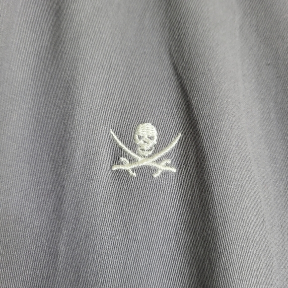 Castaway Nantucket Island Pirate Skull Pants. 34"×29" Grey and White - Picture 4 of 12